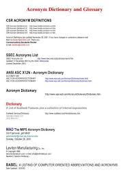 Copyright © 2021 tmrlc services sdn bhd. Acronym Dicitonary And Glossary