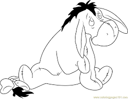 Depressed eeyore holding his tail. Eeyore By Walt Disney Coloring Page For Kids Free Eeyore Printable Coloring Pages Online For Kids Coloringpages101 Com Coloring Pages For Kids