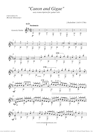 Canon And Gigue In D Major Piano Sheet Music Pachelbel Canon In D Sheet Music For Guitar Solo Pdf Sheet Music Guitar Sheet Music Guitar