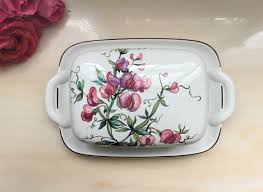 Villeroy Boch Vintage Beurrier En Porcelaine Botanica Etsy Beurrier Porcelaine Blanche Porte Couteau