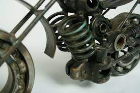Folk Art Steampunk Motorcycle Sculpture 1stdibs Com Motorcycle Sculpture Antique Sculpture Steampunk Motorcycle