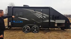 Travel Lite Falcon 23th Toy Hauler Travel Trailer Eclipse Edition Lightweight Campers Toy Hauler Travel Trailer Travel Trailer