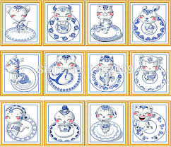 Over 19,000 patterns & kits. Blue And White Porcelain Twelve Chinese Zodiac Signs Needlework Embroidery Package Cross Stitch Kit 18ct 16ct 14ct 11ct 9ct Porcelain Flower Stitchstitch Kit Aliexpress