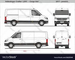 Volkswagen Crafter Cargo Van L2h1 2017 Present Vector Image On Vectorstock Volkswagen Vw Crafter Van