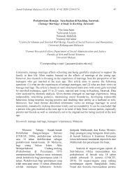 Banyak juga kelebihan kahwin awal ni antaranya waktu. Pdf Perkahwinan Remaja Satu Kajian Di Kuching Sarawak Teenage Marriage A Study In Kuching Sarawak