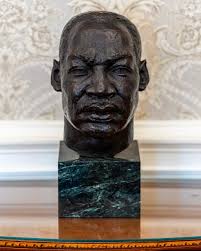Dr. Martin Luther King Jr.'s bust sits inside the Oval Office — handpicked  by President Biden — as a reflection of President Biden's promise to  America: to restore the soul of America,