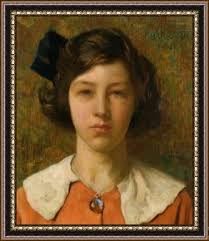 Portrait of The Artist's Sister in Law, Adele Harms, 1917 Framed Paintings  for Sale