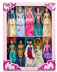 Set of 11 classic dolls includes: Disney Princess Dolls Disney Princess Dolls Disney Barbie Dolls Disney Dolls