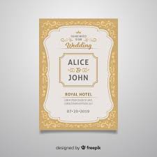Books, clothing, flyers, posters, invitations, publicity, etc. Free Vector Elegant Wedding Invitation Card Template