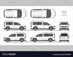 Vw Caddy Alltrack L1 L2 2015 Present Vector Image On Vectorstock Passenger Caddy Van