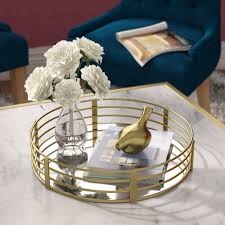 Add an elegant touch to your home décor with this lovely glass terrarium. Glass Gold Decorative Trays You Ll Love In 2021 Wayfair