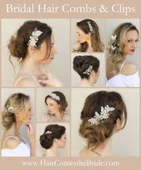Hnybee rose gold bridal wedding hair comb with 2 hairpins hair piece, rhinestone pearls flower and leaf bridal combs handmade bride hair pieces for women &girls wedding hair accessories for brides. Shop A Large Selection Of Reasonably Priced Designer Quality Bridal Hair Combs And Clips From Hair Comes T Bride Hair Accessories Bridal Hair Bride Hairstyles