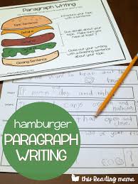 hamburger paragraph writing with main idea details this