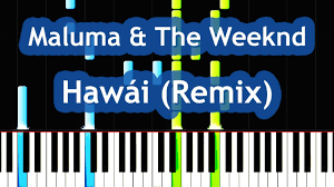 The pair teamed up for a remix of maluma's hit hawái, off his august album papi juancho. Maluma The Weeknd Hawai Remix Piano Tutorial Youtube