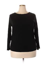 details about dress barn women black long sleeve t shirt 2x plus