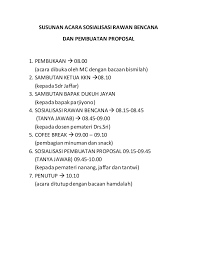 Maybe you would like to learn more about one of these? Susunan Acara Sosialisasi Rawan Bencana