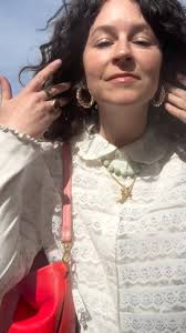 hair of my dreams by @givethemhairbykristi!! i can’t stop touching it 🤭,  featuring the amazonite biggie necklace, gold weightlifter charm from ebay  , @baqette party bucket , @_bodyheat 50s vintage ...