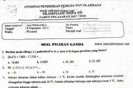 Jika hari ini hari senin, 2012 hari yang akan datang jatuh pada hari … a. Soal Seleksi Osn Olimpiade Matematika Sd