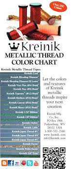 Kreinik Metallic Thread Color Charts