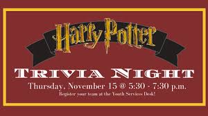The rewards of independence and ownership. Harry Potter Trivia Night Germantown Community Library