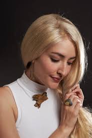 Wood with Silver & Gold Brooch by Harold O'Connor