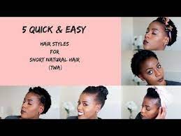 5 Quick Easy Hairstyles For Short Natural Hair Twa South African Natural Hair Blogger Youtube Natural Hair Styles Easy Hairstyles Natural Hair Twa