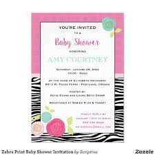 Zebra Print Baby Shower Invitation Zazzle Com Printed Baby Shower Pink Baby Shower Invitations Baby Shower Invites For Girl