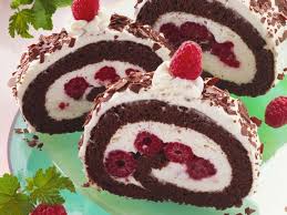 Schoko Himbeer Roulade Rezept Himbeeren Kuchen Und Torten Rezepte Schoko