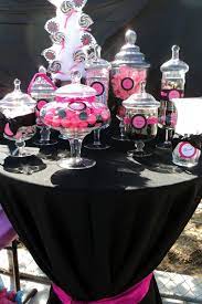 Gold Candy Buffet Ideas This Party Was For A 3 Year Old It Was So Fun To Do Candy Buffet Hot Pink Weddings Wedding Candy