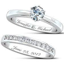 Personalized Wedding Rings From The Bradford Exchange Artfully Wed Wedding Blog Personalized Wedding Rings Engraved Wedding Rings Diamond Bridal Ring Sets