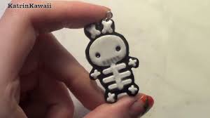 How To Make A Skeleton Model Out Of Clay Polymer Clay Tutorial How To Make A Bunny Skeleton Charm For Halloween Polymer Clay Polymer Clay Charms Polymer Clay Tutorial