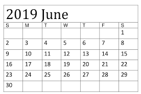 Blank Calendar June 2019 Download Calendar June Editable Calendar Blank Calendar