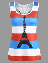 En termes de taille, vient après l'océan atlantique ; Debardeur A Tour Eiffel Et Drapeau Francais En Red Rosegal Com France