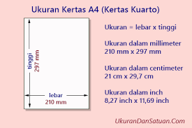 Kertas saiz a3 sering digunakan untuk poster dan booklet. Berapa Ukuran Kertas A4 Dalam Mm Cm Dan Inch Ukuran Dan Satuan