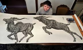 Prendere un foglio bianco e una matita. Quindicenne Realizza Stupefacenti Disegni Di Animali A Memoria