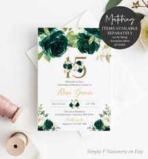 Quinceañera Emerald Green Gold Floral Editable Welcome Sign, Green Birthday  Sign Template, Printable Custom, 3 Sizes, Instant Download 065-W
