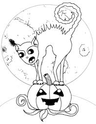 Free printable scary halloween cat coloring page in vector format, easy to print from any device and automatically fit any paper size. Scary Cat Coloring Page
