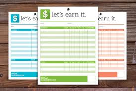 Printable Kids Commission Allowance Chart In 2019 Products