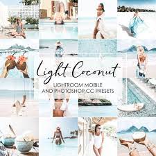 Lightroom Presets 16 Presets Light Coconut Travel Presets Etsy In 2021 Photoshop Presets Lightroom Photo Editing Lightroom