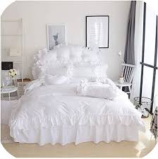 Madison park hampton queen size bed comforter is ideal for those who want utmost comfort at night. Tt Lemon 4 3pcs 100 Cotton Beige White Color Kids Girls Bedding Set King Queen Twin Size Bedsheet Girls Bedding Sets Ruffle Bedding Sets White Ruffle Bedding