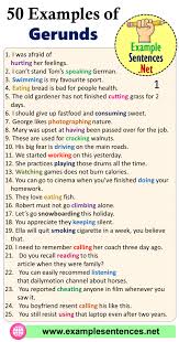 Check spelling or type a new query. 50 Examples Of Gerund Sentences And Phrases Example Sentences