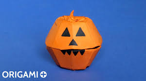 This traditional origami bird is easy to make, great for kids to make at halloween. Origami Halloween Pumpkin Box