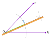 نتیجه تصویری برای نیم خطی که زاویه را به دوقسمت مساوی تقسیم میکند چه نام دارد کلاس پنجم