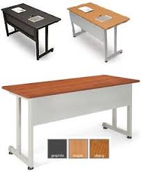 This urban z shaped student / computer desk has a sleek, classic design and is the perfect solution for accommodating a. New Ofm Modular Training Utility Computer Table 55x24