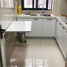 For an upscale aesthetic in the dining room, opt for a marble table and upholstered counter stools. High Quality Paint Board Household Furniture Kitchen Counter Foldable Table Dining Table Wall Hanging Table White100 40cm Console Tables Aliexpress