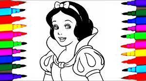 Just print them out for your next disney party! Snow White Coloring Pages L Face Painting L Disney Princess Coloring Drawing Videos For Children Youtube