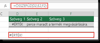 Ertek Hiba Kijavitasa Az Osszefuz Fuggvenyben Office Tamogatas