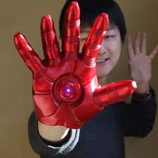 Full metal iron man glove! 38 8us Free Shipping Iron Man Can Light Gloves Can Light Helmet Weapon Wearable Doll Movies Puppets Accessories Gloves Net Gloves Corsetglove Care Hand Cream Iron Man Puppets Wearable