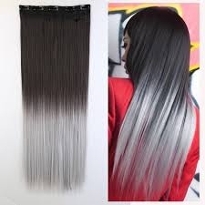 That's a big commitment that is near impossible to remove. Buy S Noilite Ombre Dip Dye Color Half Full Head Clip In Hair Extensions One Piece 5 Clips For Sexy Women Girls 25 63 Cm Straight Dark Brown To Silver Grey In Cheap Price