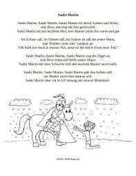 Sankt Martin Ritt Durch Schnee Und Wind Lied Sankt Martin Kindergarten Hl Martin Sankt